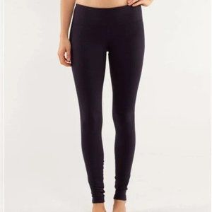 Lululemon Wunder Under High Rise Solid Black Leggings Size 10
